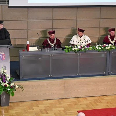 14 czerwca 2023 r.; Uroczystość nadania tytułu doktora honoris causa prof. Colinowi Scanesowi,