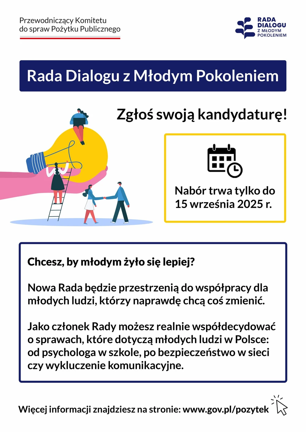 plakat - nabór do Rady Dialogu