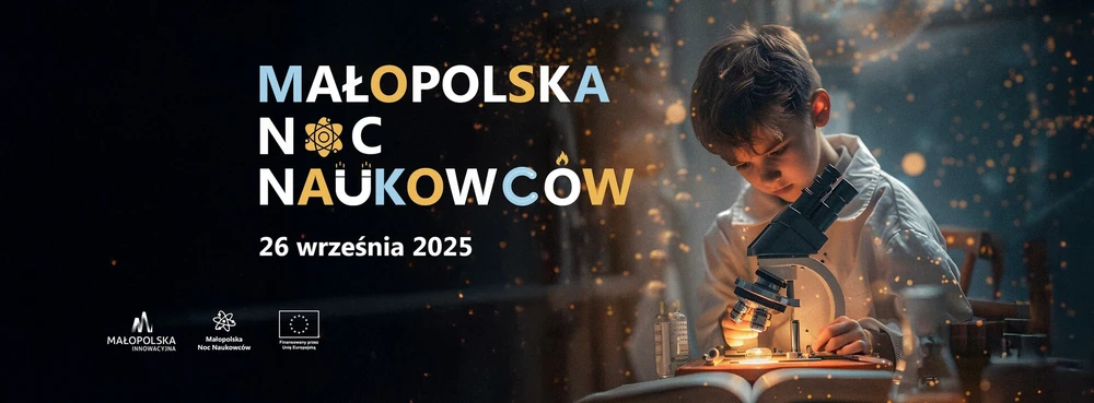 Plakat Małopolskiej Nocy Naukowców 2025
