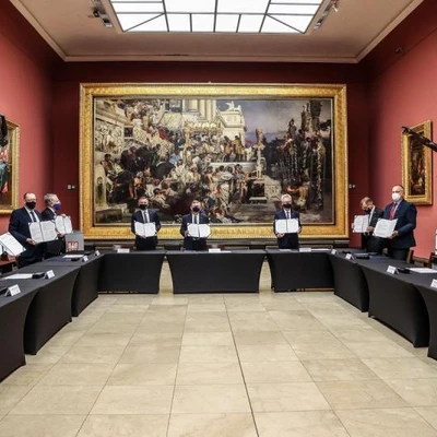 13. maja 2021 r., Podpisanie porozumienia o współpracy na rzecz rozwoju Forum Gospodarczego w Krynicy-Zdroju