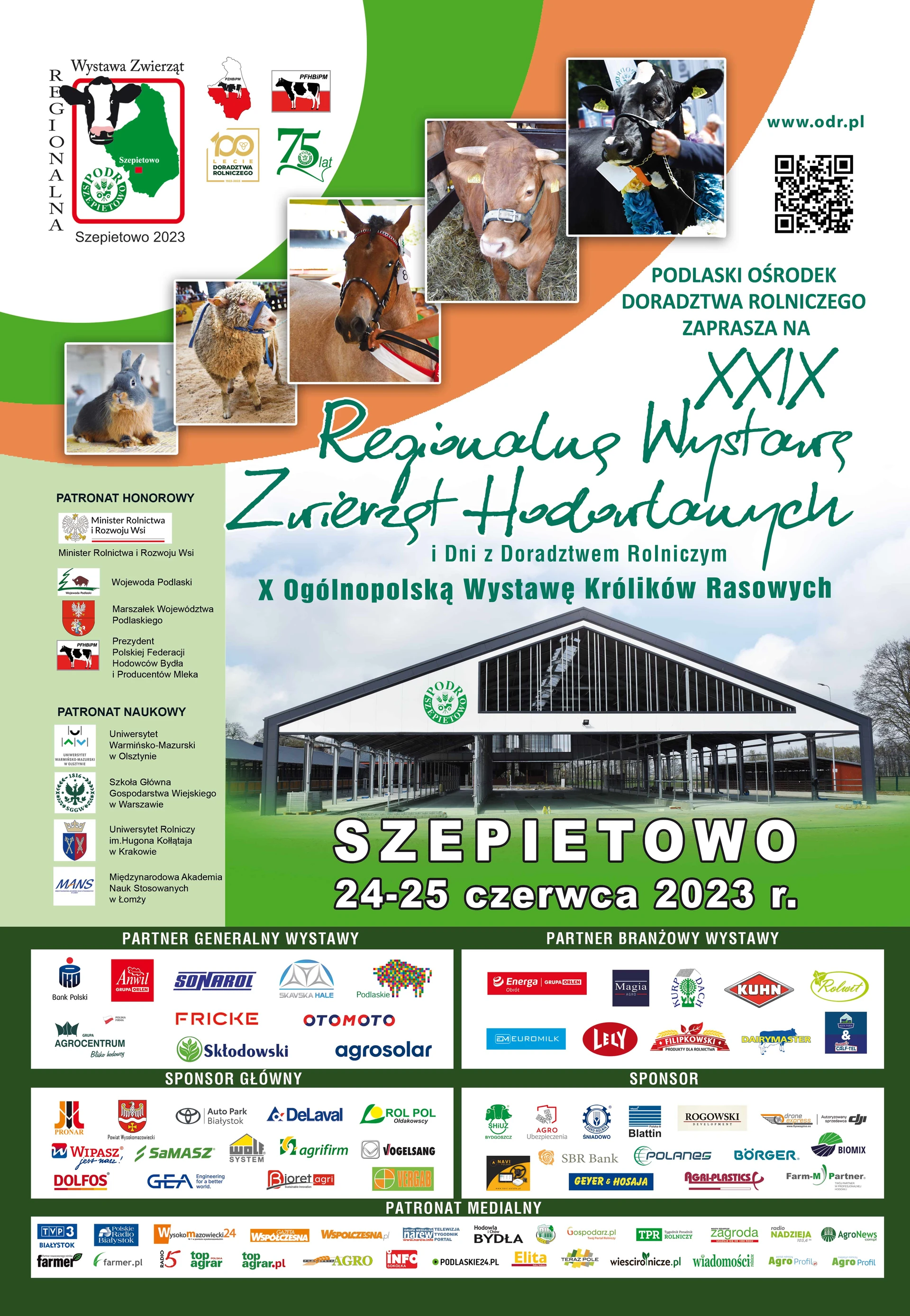 Plakat - XXIX REGIONALNEJ WYSTAWY ZWIERZĄT HODOWLANYCH I DNI Z DORADZTWEM ROLNICZYM
