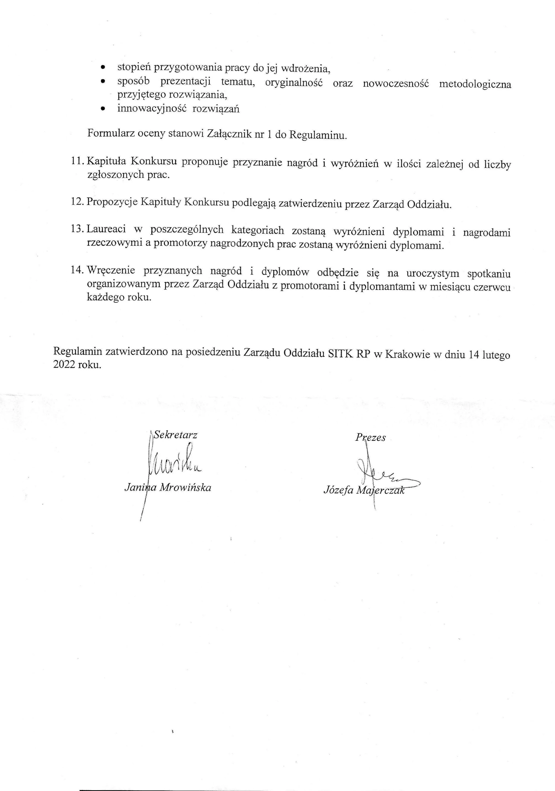 03. Pismo do JM Rektor dot Jubileusz 50 edycji Konkurs na najlepsze prace dyplomowe I i II stopnia w dziedzinie transportu dla szkół wyzszych Krakowa jesli praca dot  tematyki transportowej Miasta Krakowa i Mało...