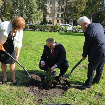 6 października 2020 r., Sadzenie limby pod Budynkiem Jubileuszowym