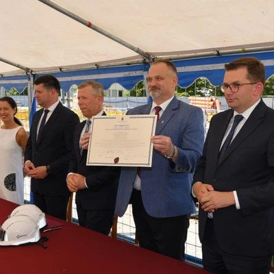 6 lipca 2021 r., Uroczystość wmurowania aktu erekcyjnego pod Budowę Centrum Innowacji oraz Badań Prozdrowotnej i Bezpiecznej Żywności