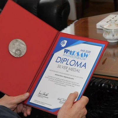 23 listopada 2020 r., Wręczenie przez JM Rektora medali (srebrnego i brązowego) otrzymanych podczas Międzynarodowej Warszawskiej Wystawy Wynalazków IWIS 2020