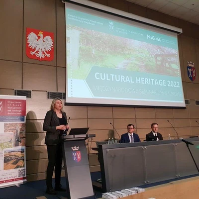 9 maja 2022 r., Prezentacja Multimedialnego Katalogu Dziedzictwa Kulturowego Małopolski podczas Międzynarodowego Seminarium Naukowego 