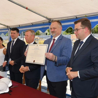 6 lipca 2021 r., Uroczystość wmurowania aktu erekcyjnego pod Budowę Centrum Innowacji oraz Badań Prozdrowotnej i Bezpiecznej Żywności