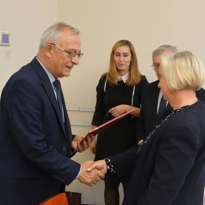 Spotkanie władz uczelni z emerytowanymi pracownikami uczelni