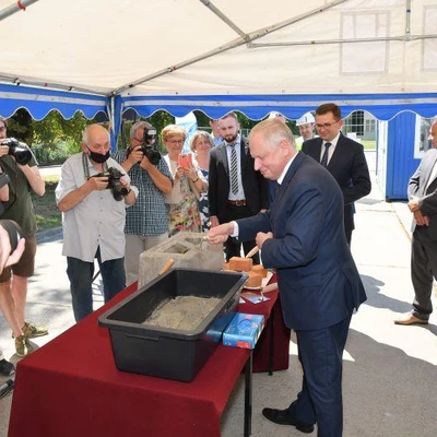 6 lipca 2021 r., Uroczystość wmurowania aktu erekcyjnego pod Budowę Centrum Innowacji oraz Badań Prozdrowotnej i Bezpiecznej Żywności