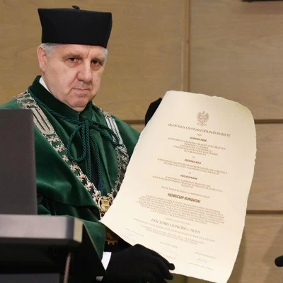 10 maja 2023 r.; Uroczystość nadania tytułu doktora honoris causa prof. Henrykowi Runowskiemu,