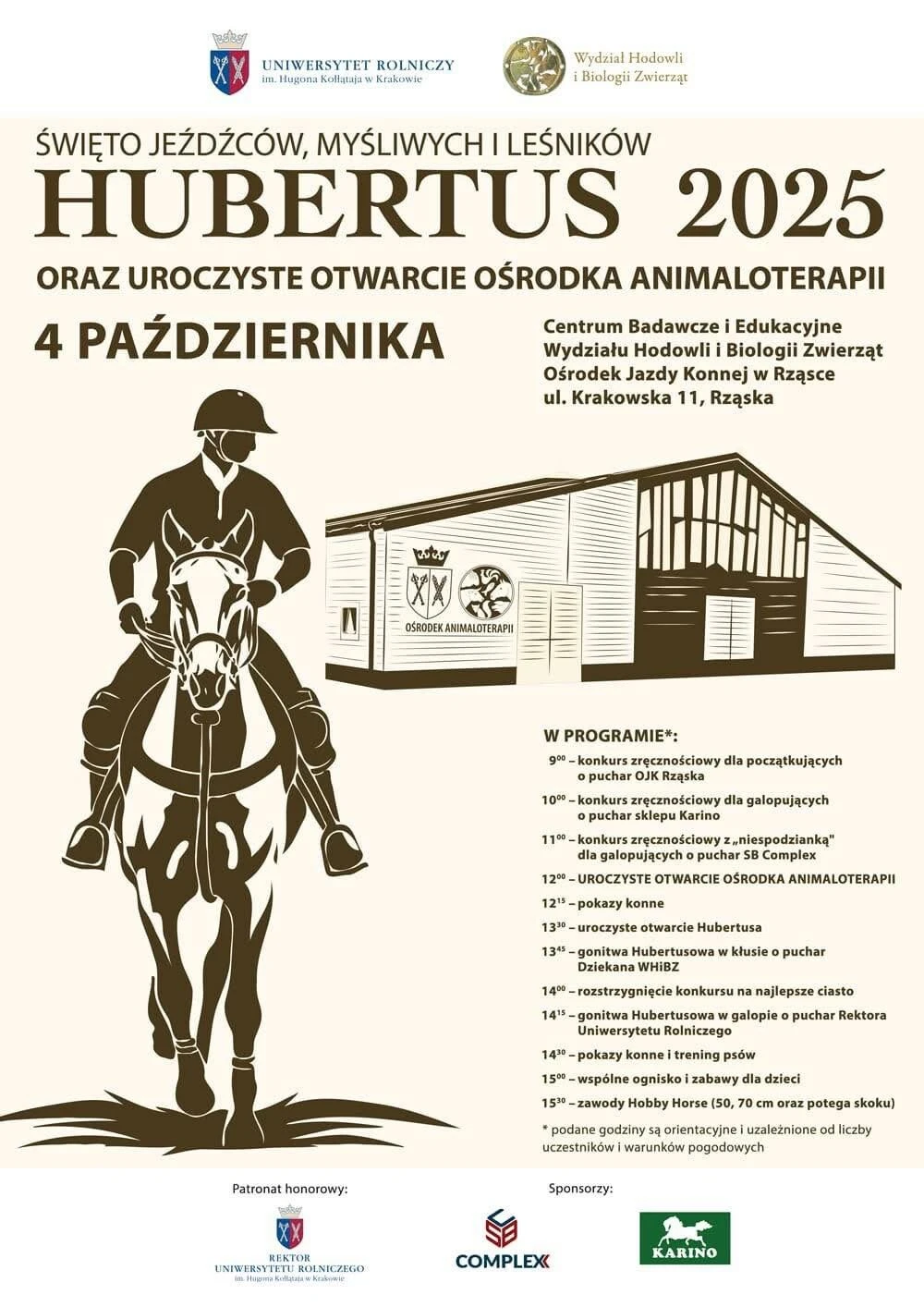 plakat dotyczący programu Hubertusa 2025