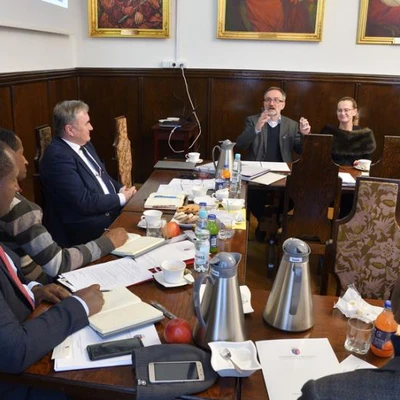 5 lutego 2020 r.; Spotkanie prof. Floriana Gambusia – prorektora ds. nauki i współpracy z zagranicą z delegacją z Etiopii