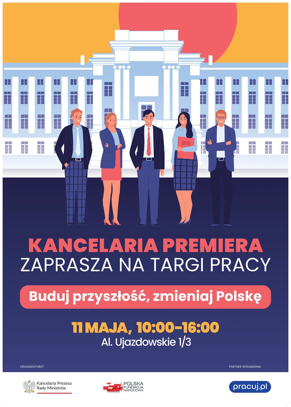 plakat promujący targi pracy