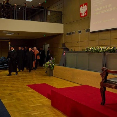Nadanie tytułu doktora honoris causa Jerzemu Zawistowskiemu, profesorowi Uniwersytetu Kolumbii Brytyjskiej w Vancouver