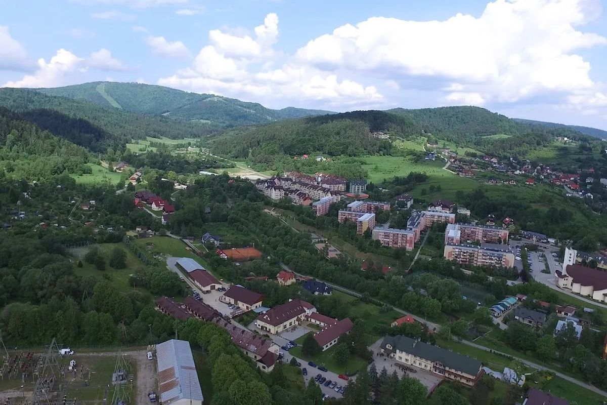 LZD w Krynicy Zdroju z lotu ptaka