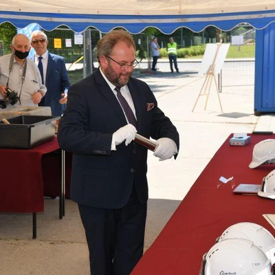 6 lipca 2021 r., Uroczystość wmurowania aktu erekcyjnego pod Budowę Centrum Innowacji oraz Badań Prozdrowotnej i Bezpiecznej Żywności