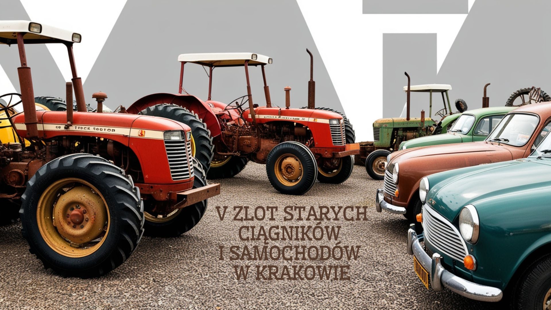 zlot starych ciągników - grafika dekoracyjna