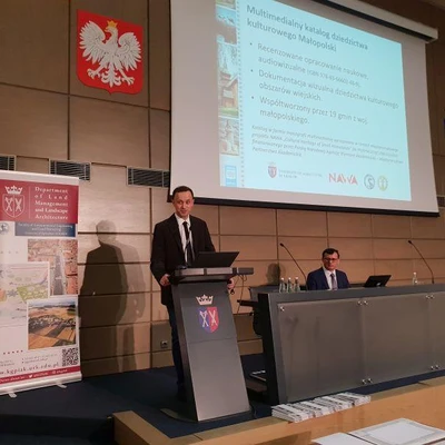 9 maja 2022 r., Prezentacja Multimedialnego Katalogu Dziedzictwa Kulturowego Małopolski podczas Międzynarodowego Seminarium Naukowego 