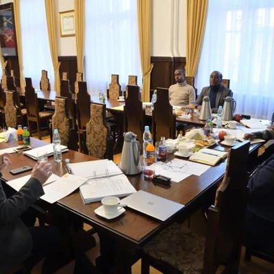 5 lutego 2020 r.; Spotkanie prof. Floriana Gambusia – prorektora ds. nauki i współpracy z zagranicą z delegacją z Etiopii