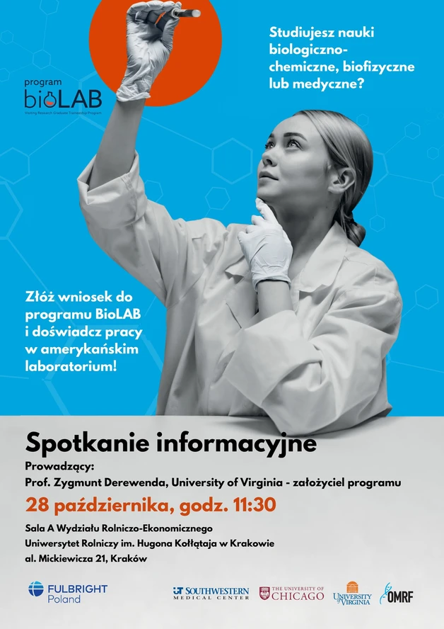 plakat promujący program BioLAB