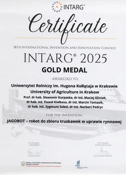 złoty medal dla wynalazku jogobot