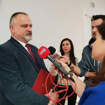 31. marca 2022 r., Briefing prasowy w Urzędzie Wojewódzkim w związku z wydarzeniem 
