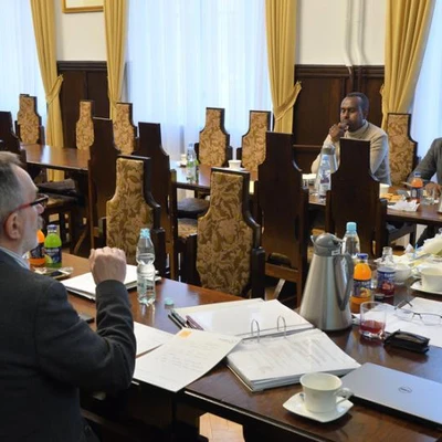 5 lutego 2020 r.; Spotkanie prof. Floriana Gambusia – prorektora ds. nauki i współpracy z zagranicą z delegacją z Etiopii