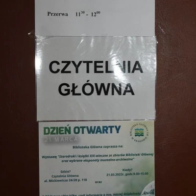 21 marca 2022 r., Dzień Otwarty UR - Biblioteka-Muzeum UR, WHIBZ, UCMW