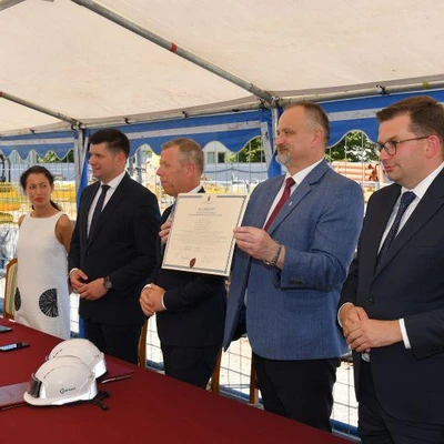 6 lipca 2021 r., Uroczystość wmurowania aktu erekcyjnego pod Budowę Centrum Innowacji oraz Badań Prozdrowotnej i Bezpiecznej Żywności